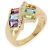 H Stern Anello in oro giallo con diamanti e pietre preziose arcobaleno - vista 3