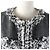 Autre Marque Abrigo de tweed sin cuello GRACE Class Jules Tournier Negro Blanco - vista 4