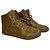 Gucci Baskets montantes en satin cristal bronze Cada