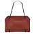 Borsa a spalla duo in pelle texturizzata rossa con cuciture Bottega Veneta