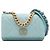 Wallet On Chain Portafoglio 19 di Chanel in Denim Blu Turchese