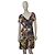 Autre Marque Kurzarmkleid mit V-Ausschnitt und Blumenmuster mehrfarbig Mehrfarben