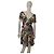 Autre Marque Kurzarmkleid mit V-Ausschnitt und Blumenmuster mehrfarbig Mehrfarben - Ansicht 2
