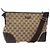 Borsa a Spalla GG Canvas Gucci Beige Argento 114273 Auth gh243