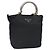 PRADA Borsa a Mano Nylon Metallo Nero Oro Auth 130971 D'oro
