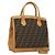 Bolso de mano de lona Zucca FENDI 2 en 1 Marrón Negro Auth bs27918 Castaño