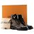 LOUIS VUITTON - Botines Wonderland Louis Vuitton de cuero y lona monogramada (T38) Castaño - vista 9