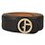 Giorgio Armani Schwarzer Slim Logo Bickle Gürtel