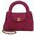 Chanel Mini Kelly Einkaufstasche aus fuchsia gestepptem Denim Fuschia