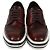 Sneakers Derby a piattaforma in brogue marrone Prada