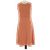 Vestido skater de crepé con paneles Joseph Peach Melocotón