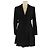 Schwarzes Sandro Mini-Kleid mit Jacquard-Logo und Samtkragen