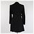 Schwarzes Sandro Mini-Kleid mit Jacquard-Logo und Samtkragen - Ansicht 3