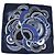 Bulgari Foulard quadrato stampato blu navy Bvlgari