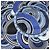 Bulgari Foulard quadrato stampato blu navy Bvlgari - vista 2