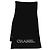 Sciarpa ricamata con logo nero Chanel