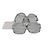 Sandali a scivolo decorati con cristalli Valentino Silver Chain 1967 Argento