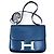 Hermès Constance Borsa in pelle box blu navy