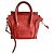 Borsa Céline Nano Luggage rossa in pelle di agnello Rosso