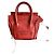 Borsa Céline Nano Luggage rossa in pelle di agnello Rosso - vista 2