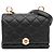 Chanel Mini Nera in Pelle Trapuntata con Perle CC Accordion Nero
