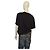 Camiseta negra de algodón drapeada de manga corta 3.1 Phillip Lim Negro - vista 2