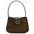 Céline Borsa a Spalla CELINE Pelle Verniciata Khaki Argento Auth ep9681 Cachi - vista 2