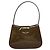 Céline Borsa a Spalla CELINE Pelle Verniciata Khaki Argento Auth ep9681 Cachi - vista 3