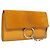 Chloé Bolso Clutch Chloe de ante amarillo dorado Auth yk18621