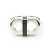 Hermès Hermes Maillon Chaine d'Ancre Noir Ring Black Silvery