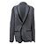 Blazer de lana gris de un solo botón con solapa de Lanvin