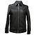 Autre Marque  Mr. P. Zipped Coach Jacket in Black Grained Leather
