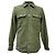 Apc A.P.C. Alex Button-Down-Jacke aus grünem Baumwollstoff