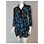 Mini Abito Maje Floreale Maniche Lunghe Viscosa Nero Blu Arancione Multicolore - vista 2