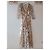 Maje Midi Maxi Kleid Schlangenmuster Beige Mehrfarben - Ansicht 10