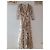 Maje Midi Maxi Kleid Schlangenmuster Beige Mehrfarben - Ansicht 6