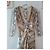 Maje Midi Maxi Kleid Schlangenmuster Beige Mehrfarben - Ansicht 9
