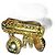 Spilla Céline Vibrage Arc de Triomphe Planet Charms Placcata Oro D'oro - vista 2