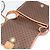 Céline Borsa a Spalla in Tela Macadam CELINE PVC Marrone Oro Auth 131356 D'oro - vista 18