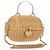 Borsa a spalla in rattan con catena CHANEL paglia beige oro CC Auth 128491SV D'oro