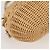 Borsa a spalla in rattan con catena CHANEL paglia beige oro CC Auth 128491SV D'oro - vista 16