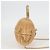 Borsa a spalla in rattan con catena CHANEL paglia beige oro CC Auth 128491SV D'oro - vista 4