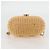 Borsa a spalla in rattan con catena CHANEL paglia beige oro CC Auth 128491SV D'oro - vista 5