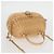 Borsa a spalla in rattan con catena CHANEL paglia beige oro CC Auth 128491SV D'oro - vista 6