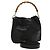 Borsa a mano in pelle Gucci Bamboo 2way Nera Oro 001 3754 1638 Auth th6215 Nero D'oro