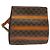 Céline CELINE Macadam Canvas Backpack PVC Leather Brown Gold Auth 131672 Golden