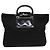 Borsa a mano Salvatore Ferragamo in nylon nero e argento Auth bs27184 - vista 13