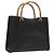 Borsa a mano in pelle nera e oro GUCCI Bamboo 002 0260 Auth ep9314 Nero D'oro