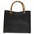 Borsa a mano in pelle nera e oro GUCCI Bamboo 002 0260 Auth ep9314 Nero D'oro - vista 13