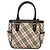 Burberry Nova Check Handtasche aus Canvas Beige Silber Authentisch ep9645 - Ansicht 2